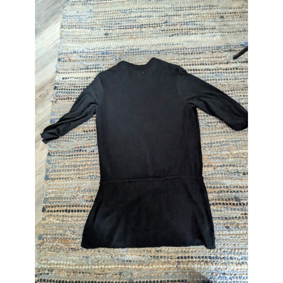 Converse Womens M Black Swim Cover Up Dress Short Vneck Drawstring Mini Beachy - Picture 7 of 7